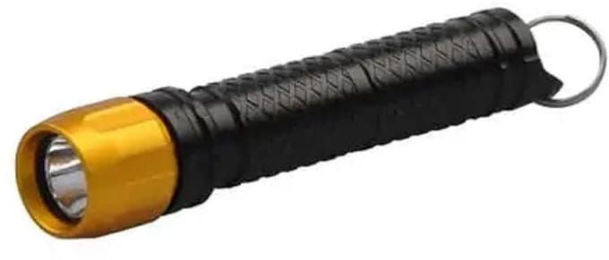 Munkees Mini-led-zaklamp met draaifunctie van aluminium en sleutelring