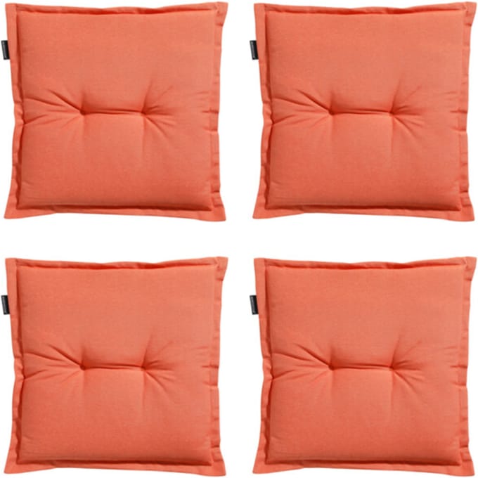 Madison - Zitkussen Panama flame orange - Ca. 50x50 cm - Set van 4