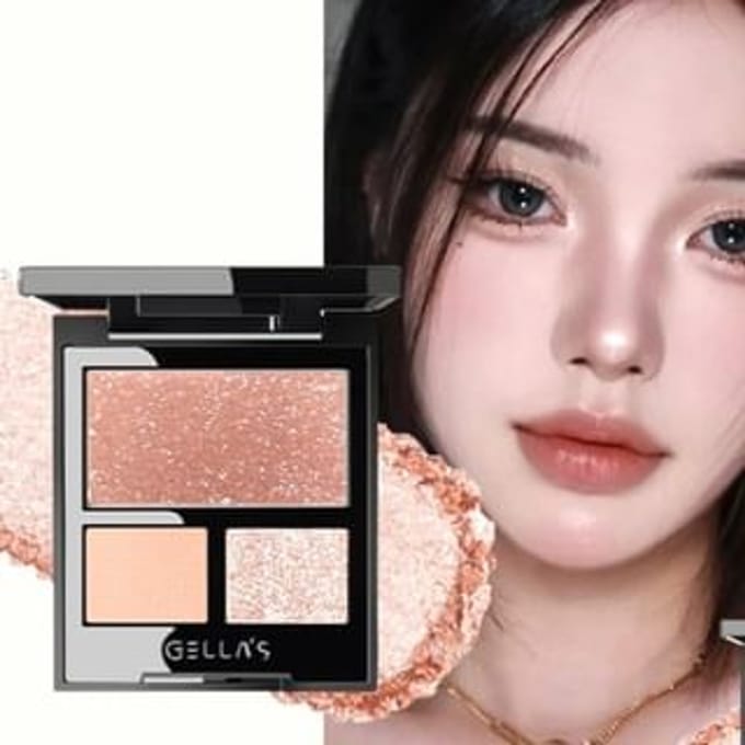 GELLA'S - Ethereal Shimmering Crystal Eyeshadow Palette - Y02#Red Orange Glow #Y02 Red Orange Glow - 6.5g