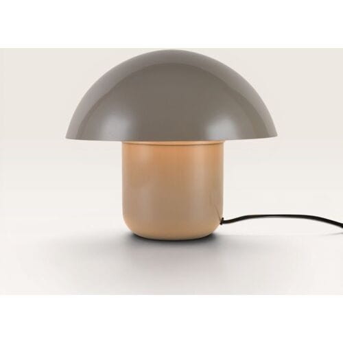 LUSENZ Javera - Mushroom lamp 25 cm - Dressoir lamp - E14 fitting - Beige metaal - Met aan/uit-schakelaar