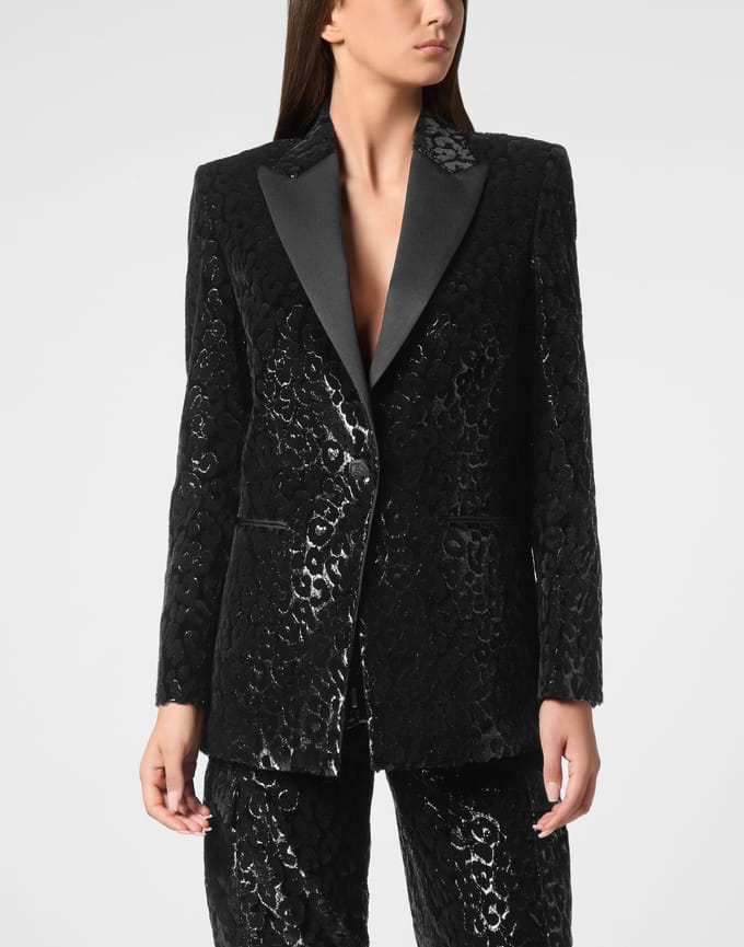 Blazer Met Één Knoop Slim Fit
