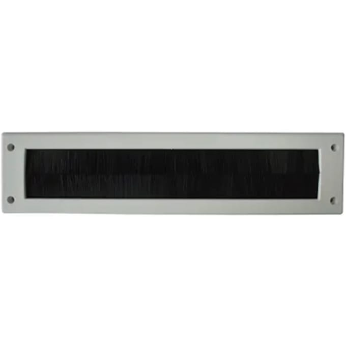 Sencys Brievenbus Brievenbusplaat Met Tochtborstel - Abs - Wit - 1x41x8cm