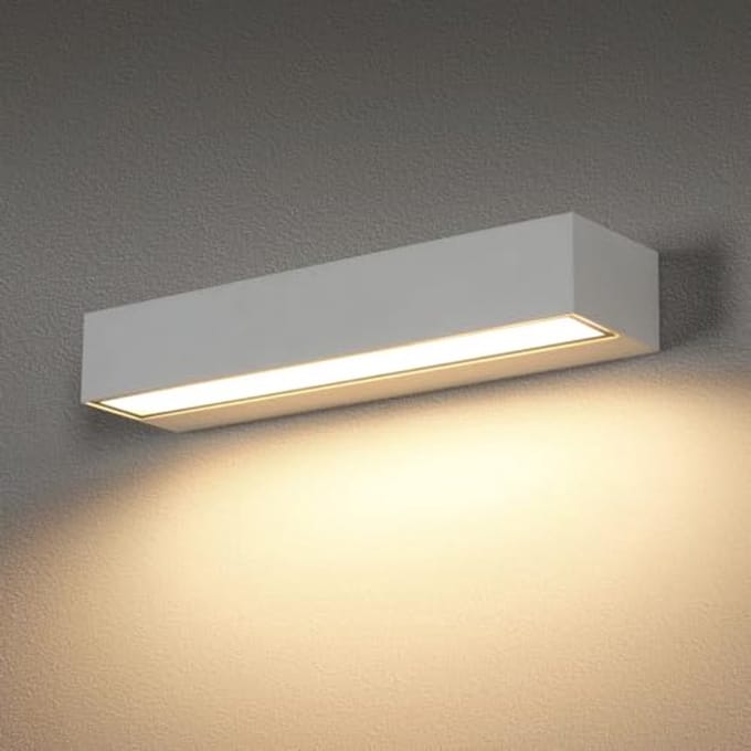 Moderne waterdichte wandlamp voor buiten - 16 W LED, 3000 K warmwit, IP65, 30 cm