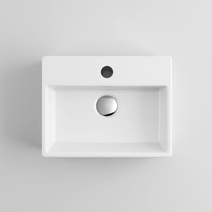 Moderne Vierkante Keramische Wastafel voor Badkamer - Wandmodel