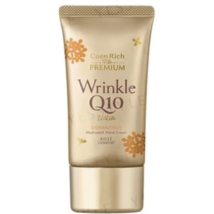 Kose - CoenRich The Premium Q10 White Wrinkle Care Hand Cream - Handcrème