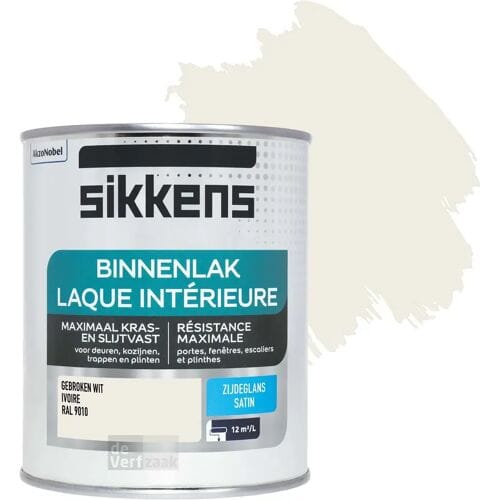 Sikkens Houtlak Binnenlak - Zijdeglans - Wit Ral 9010 - 750ml