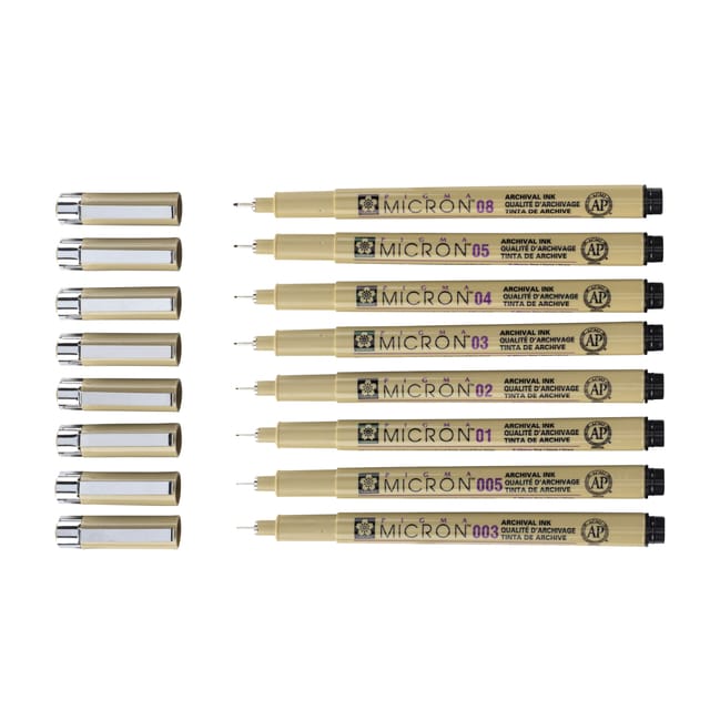 Fineliner Sakura Pigma Micron 08 0.5mm zwart