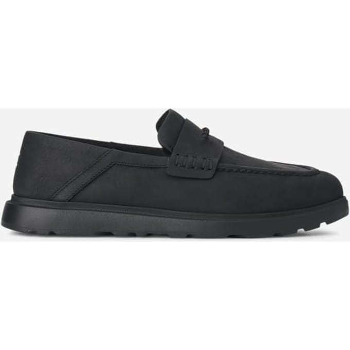 UGG® Shep Penny Loafer in Black, Size 7, Leather/Wool