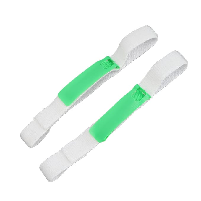 Lot de 2 sangles de jambe pour cathéter, support de tube de drainage urinaire, sangle de support à crochet et boucle pour cathéter white