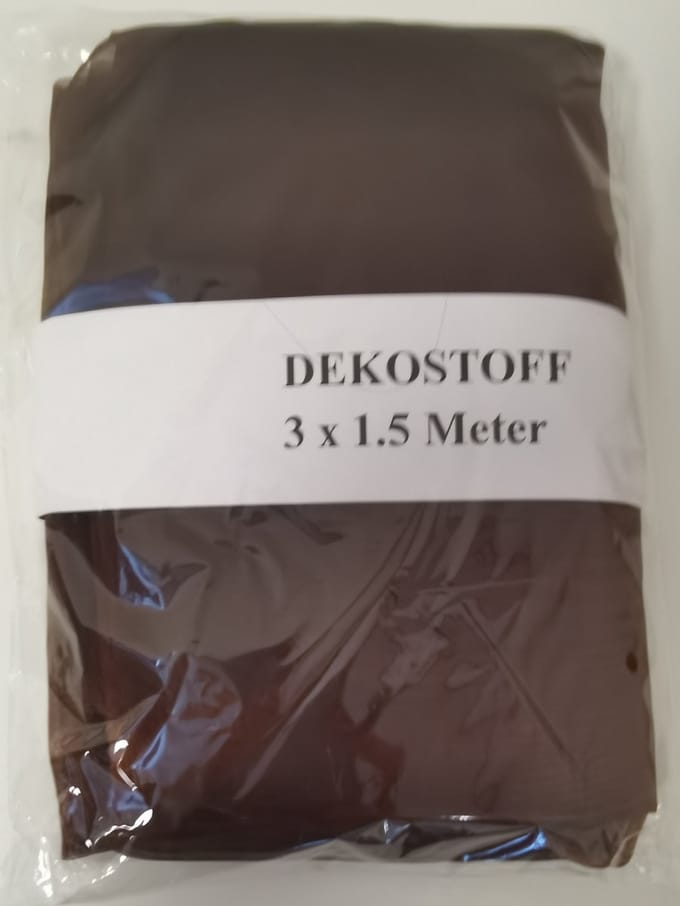 Decoratie doek - Decoratie stof - 3x1.5meter - Bruin - Glans - 100% Polyester - Recycling