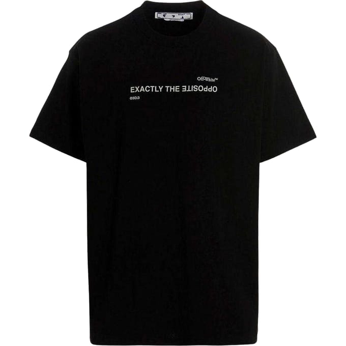 Off White Heren Precies het tegenovergestelde T-shirt (Zwart)