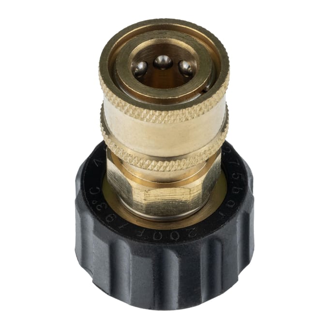 Rosfix Adapter Vervanging M22 - Messing Adapter voor 1/4" Snelkoppeling - 200 Bar 40 L/min 90°C - Geschikt voor Kärcher