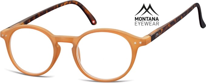 Montana Eyewear MR65D leesbril +2.00 Karamel - Tortoise  - rond