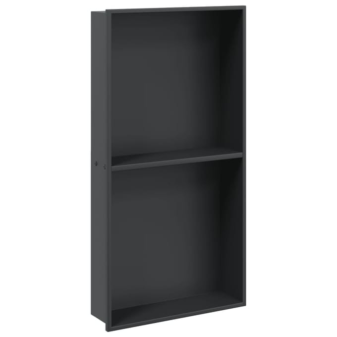 vidaXL - Douchenis - 32x62x9 - cm - roestvrijstaal - matzwart