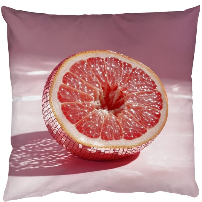 Sierkussens - Kussentjes Woonkamer - 50x50 cm - Grapefruit - Roze - Disco - Shiny