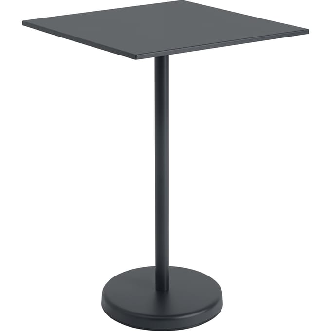 Muuto Linear Steel Tafel vierkant - zwart - Hoogte 105 cm