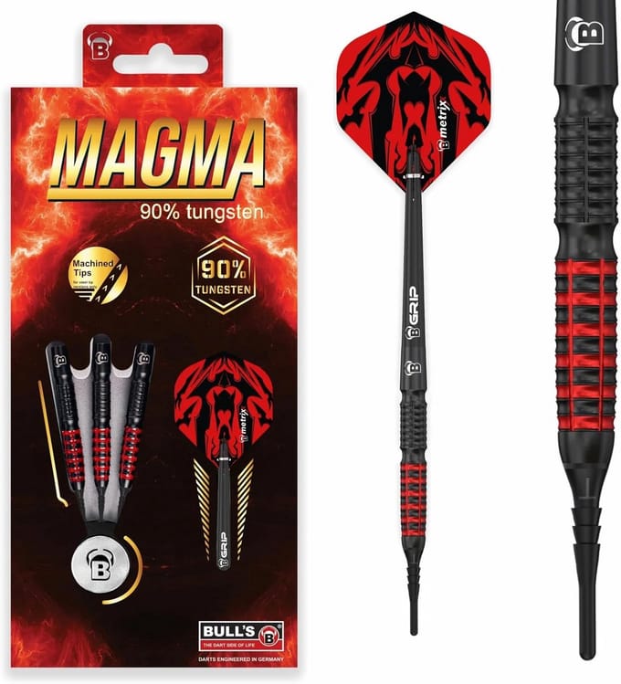 Softdartpijlen 90% Tungsten Zwart Rood 18 gram Hoge Kwaliteit