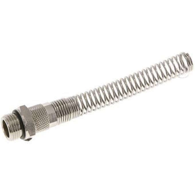 10x8 & G3/8'' Vernikkeld Messing Rechte Opsteekkoppeling Buitendraad Buigbescherming [2 Stuks]