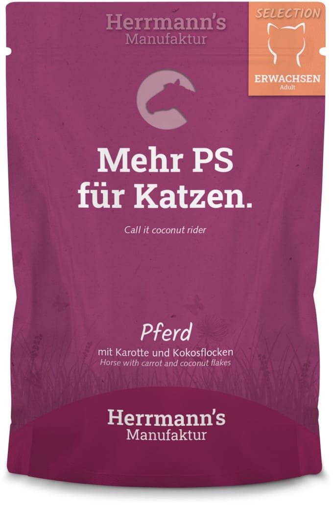 Herrmann's Selection kat Paard met wortel 100 gr. - per 12 stuks