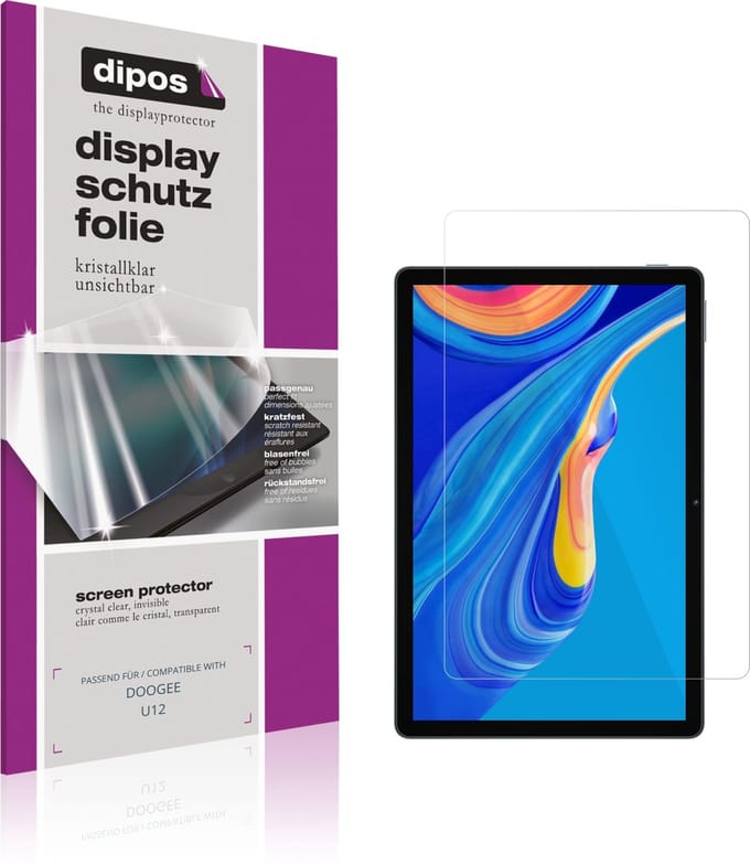 dipos – 2x Beschermfolie geschikt voor DOOGEE U12 | Krasbestendige & heldere Screenprotector Ultra-Thin