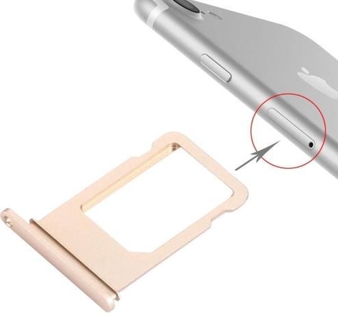 Simkaarthouder / simtray geschikt voor iPhone 7 Goud / Gold