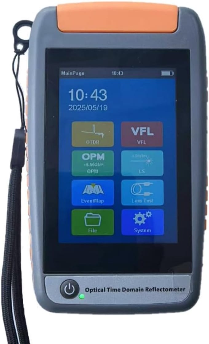 Glasvezel Tester - Netwerk Tester - Netwerk Analyse - Actieve GPON EPON - 10 Uur Batterij - Zwart