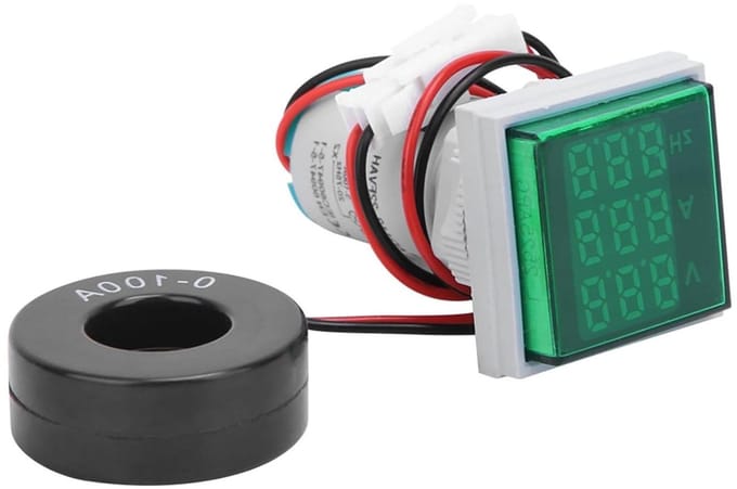 Digitale Spanningsmeter - Stroommeter Frequentiemeter - Elektrische Metingen - Multifunctioneel Display - AC 60-500V - Diverse Kleuren