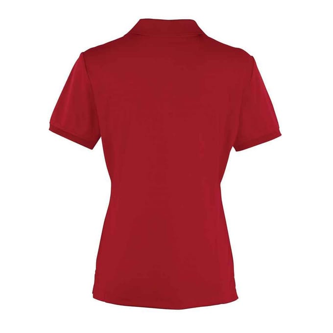 Premier Dames/Dames Coolchecker Poloshirt (Bourgondië)