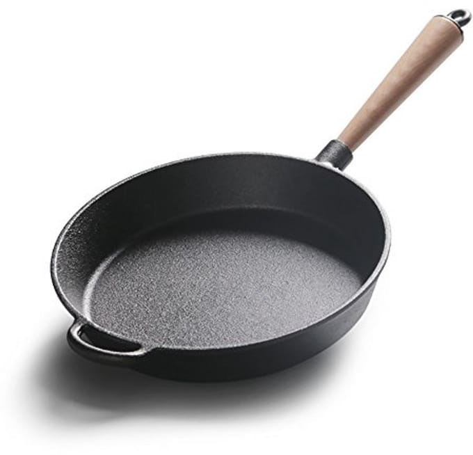 Gietijzeren Kookpan Met Houten Handvat 8.5 Inch