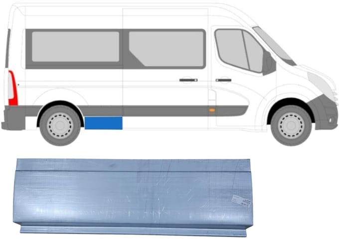 Reparatiepaneel achterspatbord voor Renault Master 2010- / Rechts