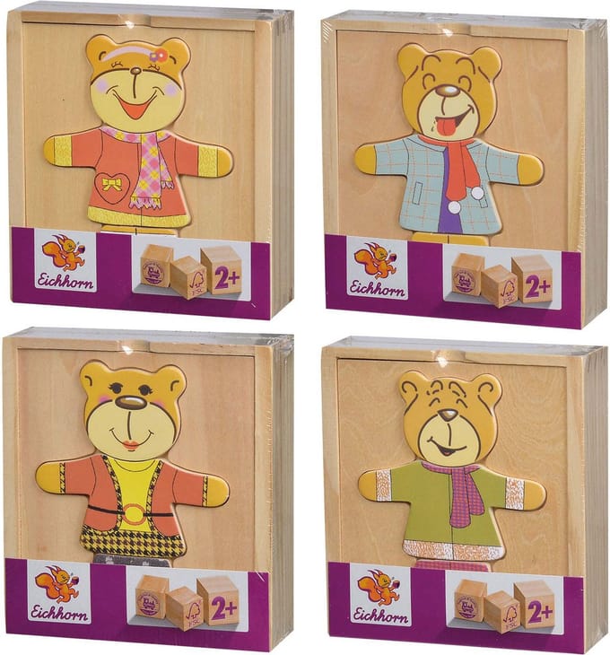 Eichhorn houten puzzel beer - educatief speelgoed - 20 stukjes.