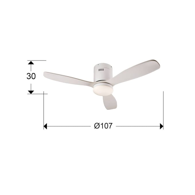Schuller Valencia Plafondventilator Siroco Mini, DC, stil, wit, CCT