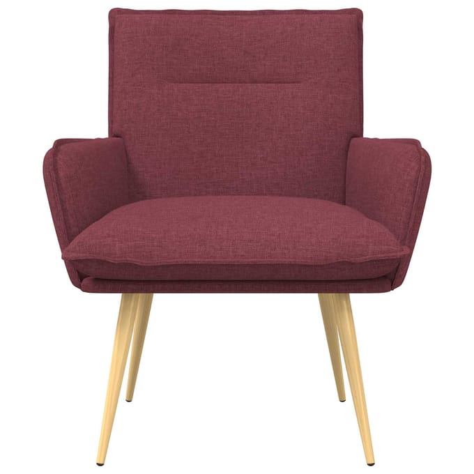 vidaXL - Fauteuil - Wijnrood - Stof