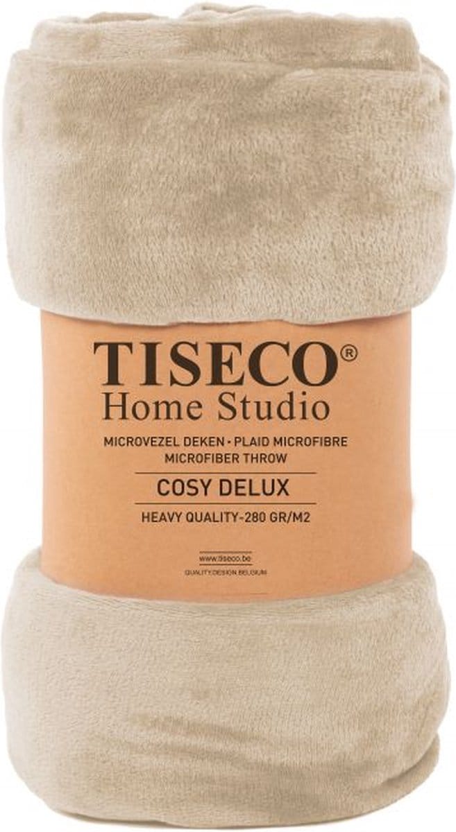 Tiseco Home Studio - Deken COSY DELUX - microflannel - 280 g/m² - 240x220 cm - Zand