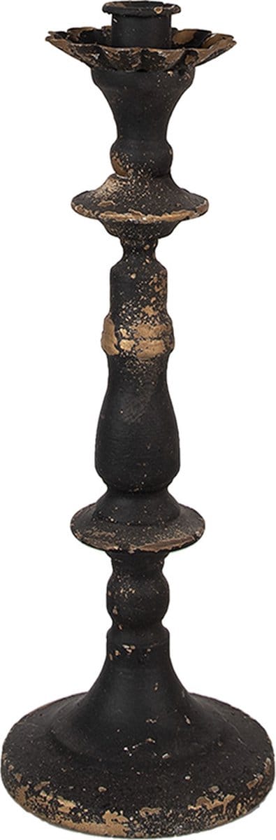 Clayre & Eef Kandelaar 30 cm Zwart Goudkleurig IJzer