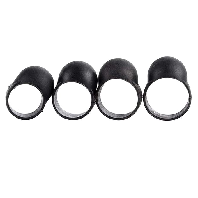4-delige vingerhoesset voor stalen tongtrommels en percussie-drums zwart