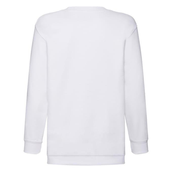 Fruit of the Loom Klassiek Effen Sweatshirt voor Kinderen/Kinderen (Wit)
