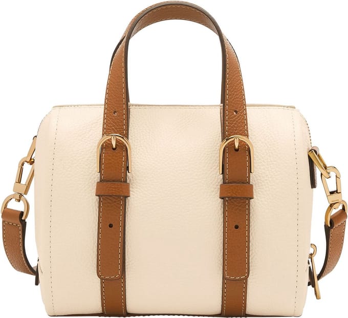 FOSSIL Handtas Schoudertas Charlie Mini Stachel Bone / Brown Crème