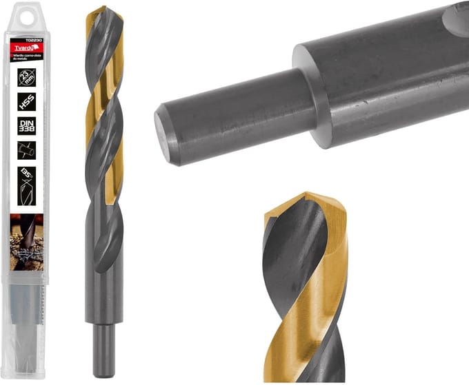 Tvardy Metaalboor - 23 mm - TiN coating - HSS staal - Zwart & goud