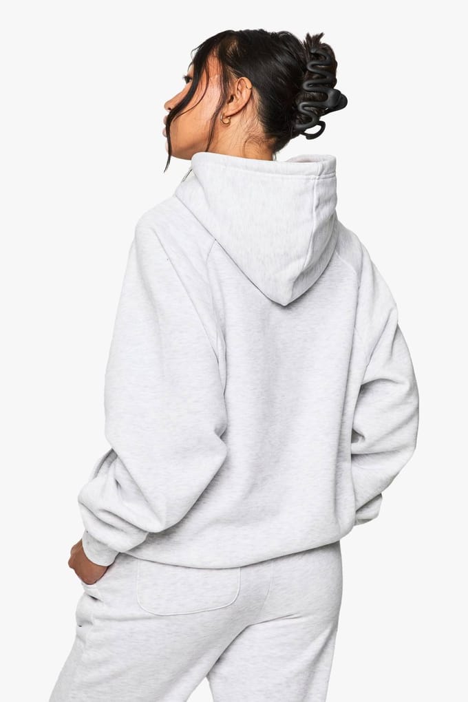 boohoo Dames Raglan naad Oversized Hoodie | Asgrijs | Maat: XL