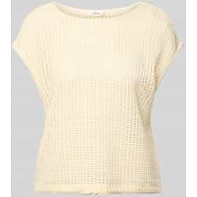relaxed fit T-shirt van gehaakt kant