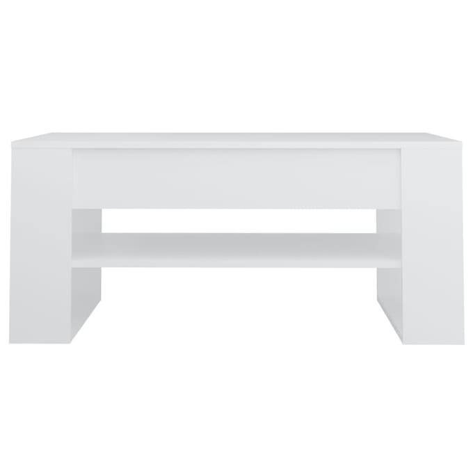 vidaXL - Salontafel - 102x55x45 - cm - bewerkt - hout - wit