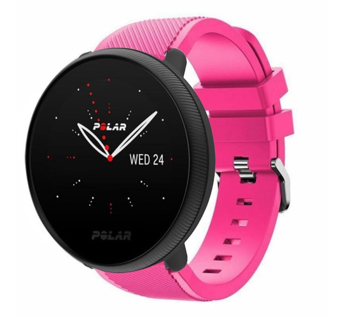 Polar Ignite 2 twill siliconen band (knalroze)