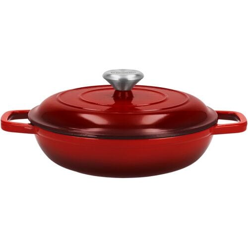 SILVERCREST Gietijzeren hapjespan, Ø25 cm (Rood)