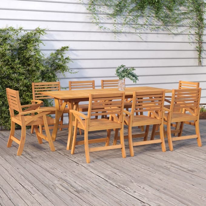 vidaXL - Tuintafel - 200x90x75 - cm - massief - acaciahout