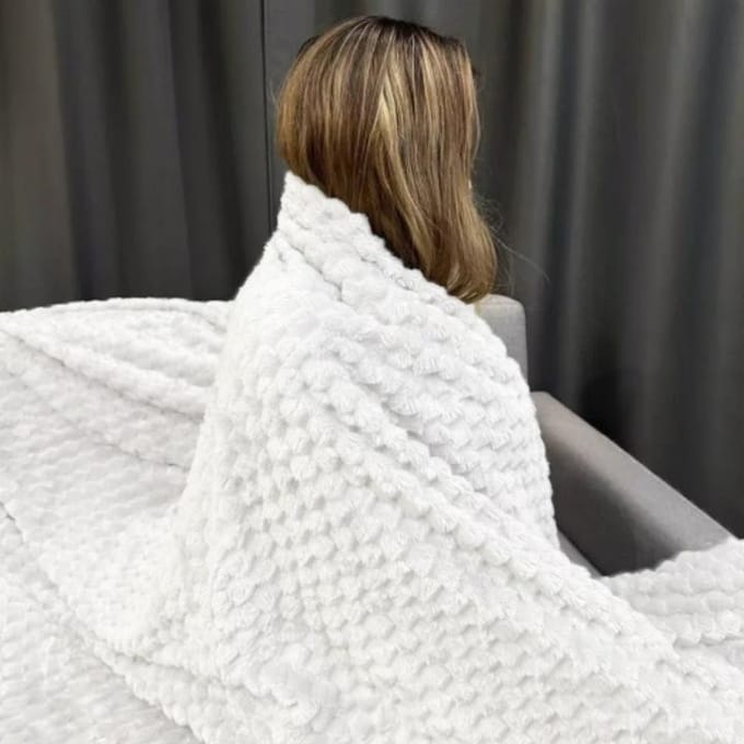 More&Deco - Witte Bedsprei - 200x220 cm - Polyester - Gemakkelijk Onderhoud
