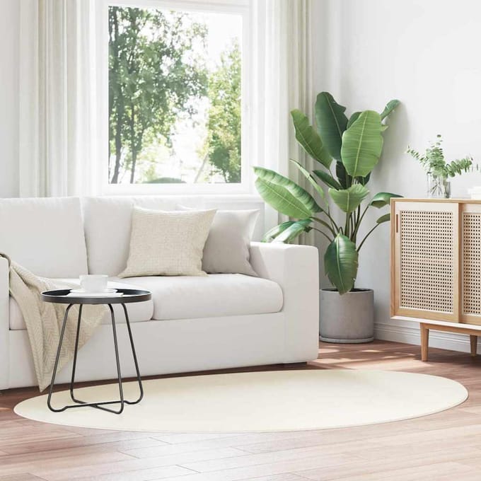 vidaXL - Tapijt - HUARTE - Crèmekleurig - 120 - x - 170 - cm - Polyester