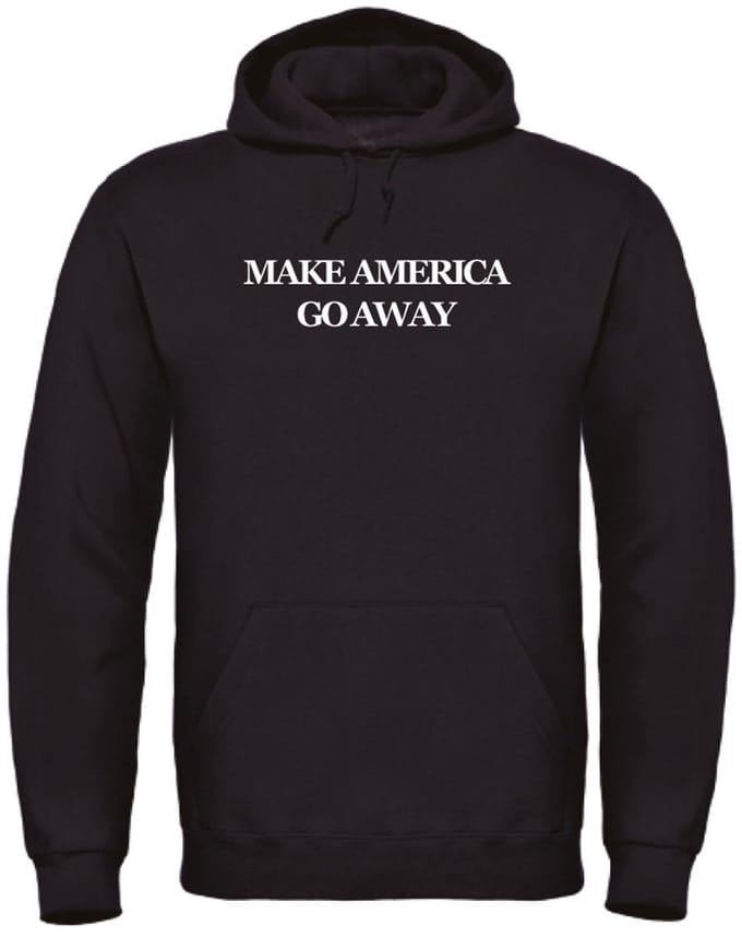Make America go away (MAGA) - hoodie - zwart | wit - M