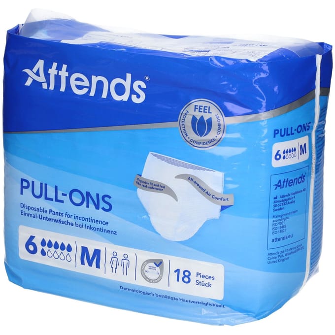 ATTENDS Pull-Ons 6 Medium - 1 pak van 18 stuks