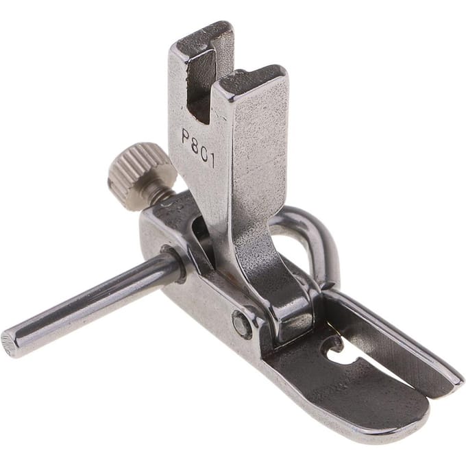 Quilter réglable à charnière droite et pied de guidage P801 pour machines industrielles gray